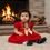 Thumbnail: Baby Girl Dress Wee Me Red Velvet Tartan Christmas Party Bow