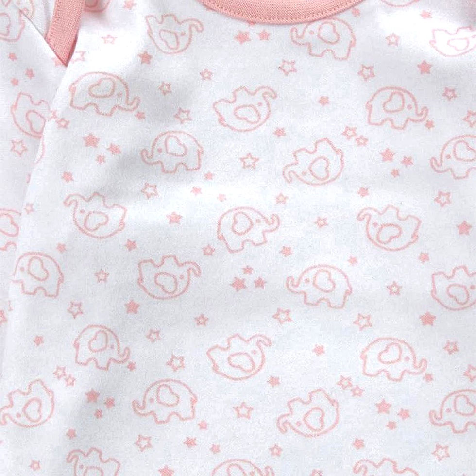 Thumbnail: Baby Pyjamas 100% Cotton Jersey Girl Boy ELEPHANTS Toddler Unisex Long Sleeve