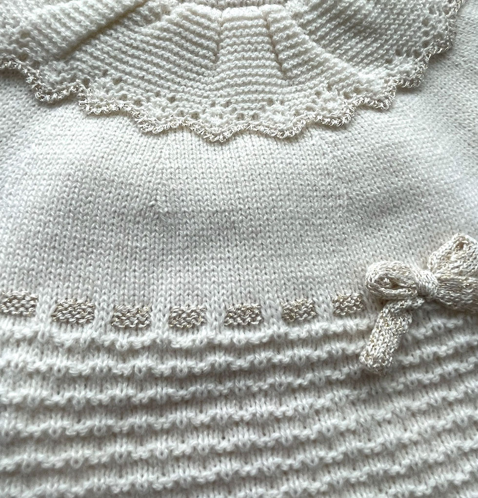 Thumbnail: Premature Newborn Baby 3 Piece Luxury Knitted Outfit Mac ilusion Natural