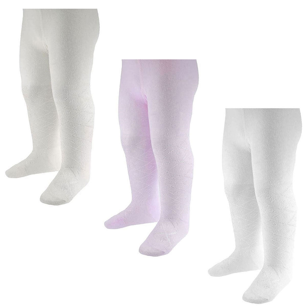 Baby Girl Tights Diamond Heart Lattice Wedding Christening