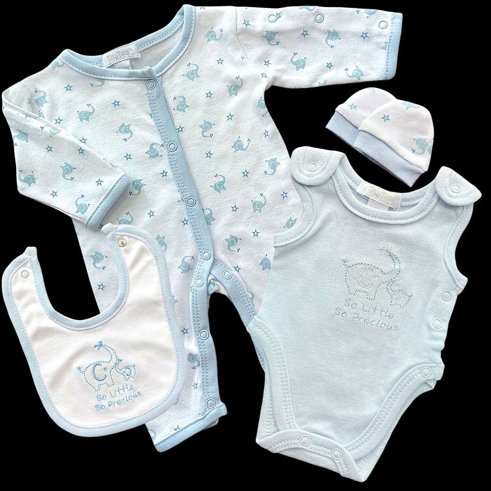 Thumbnail: Premature Baby Clothes Set Boy Girl Incubator 4 Pce Layette Outfit 3lbs 4lbs 5lb