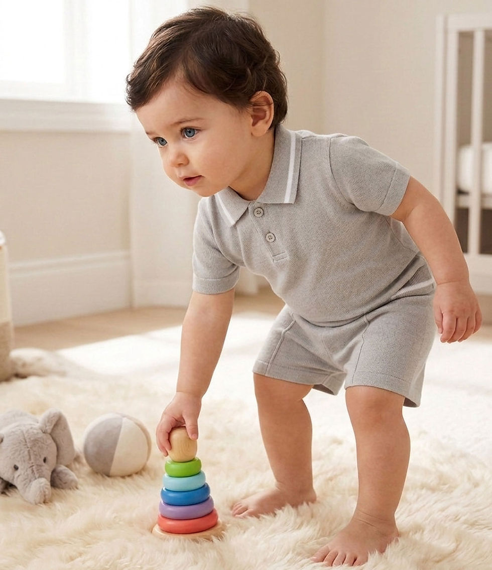 Thumbnail: Baby Boy Toddler Shorts Polo Shirt Top Cotton Co-ord 2 Pce Outfit Set