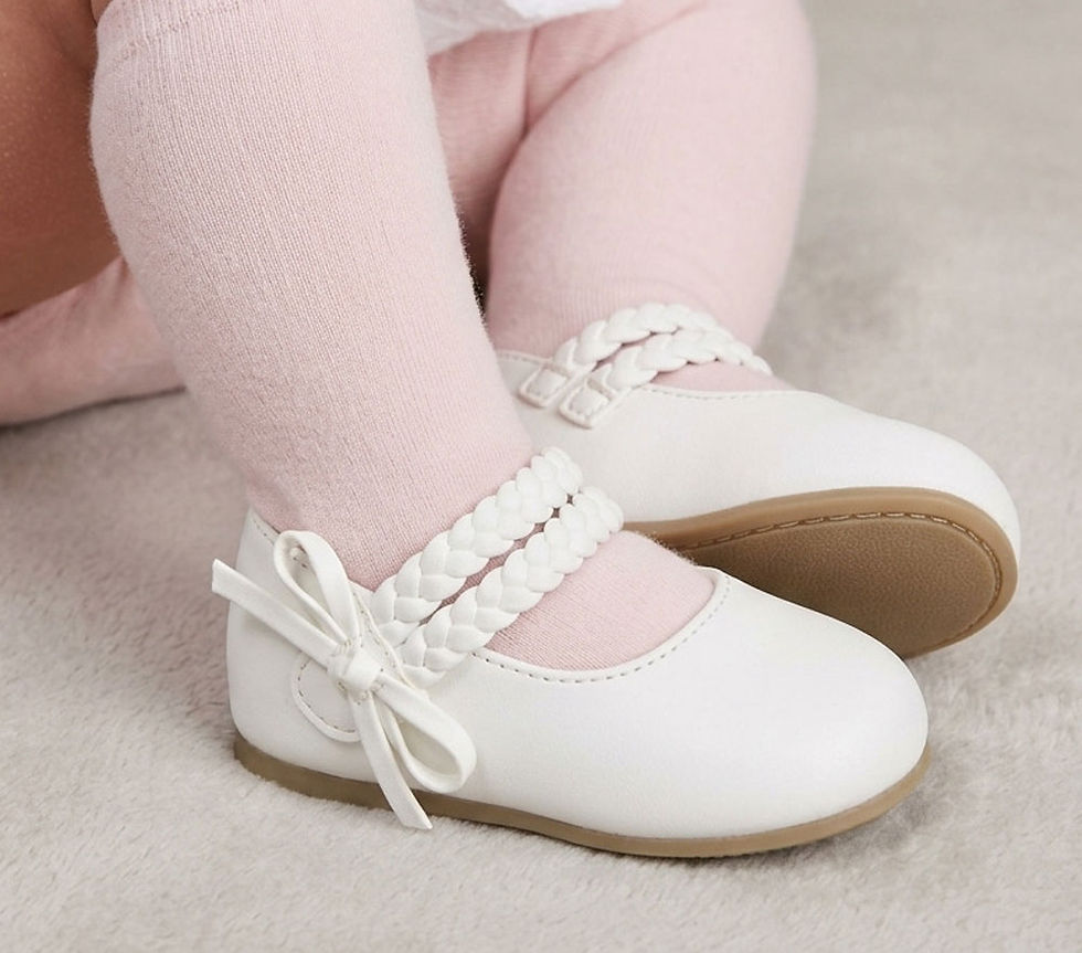 Thumbnail: Baby Girl Shoes Toddler Walking Hard Sole Special Occasion Bow Pink