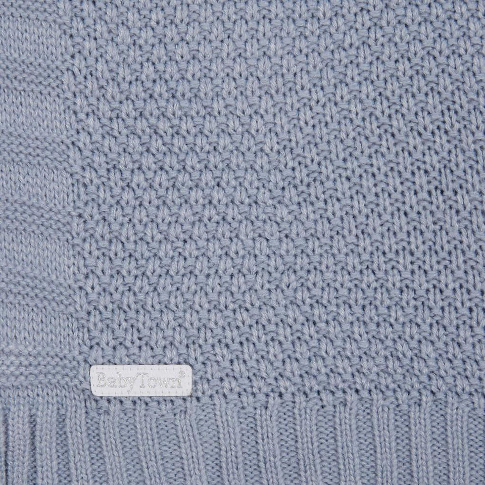 Thumbnail: Baby Knitted Blanket Throw Wrap Swaddle Boy Girl Dusky Pink Blue