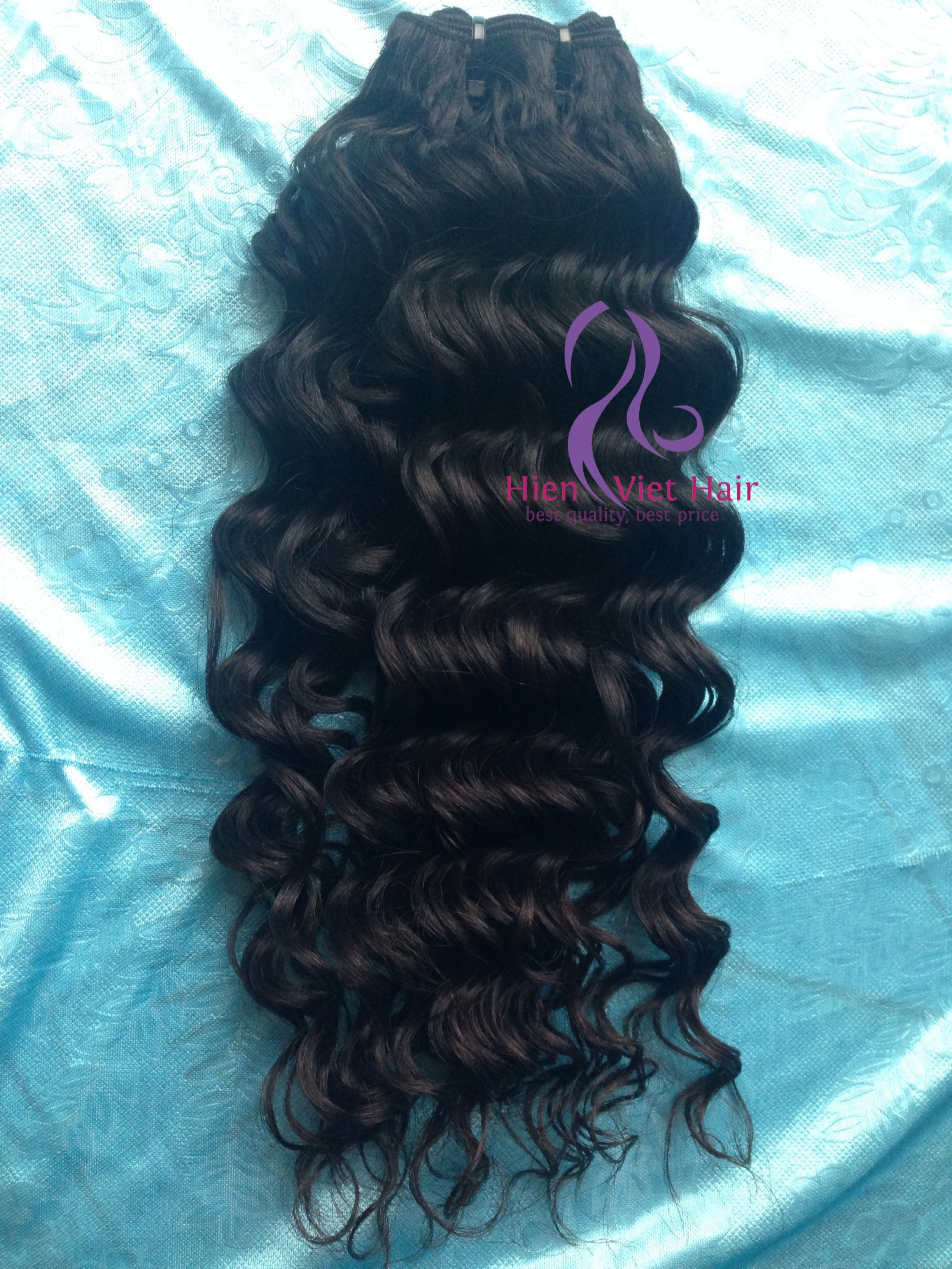 high quality double drawn deep wave hair - human hair