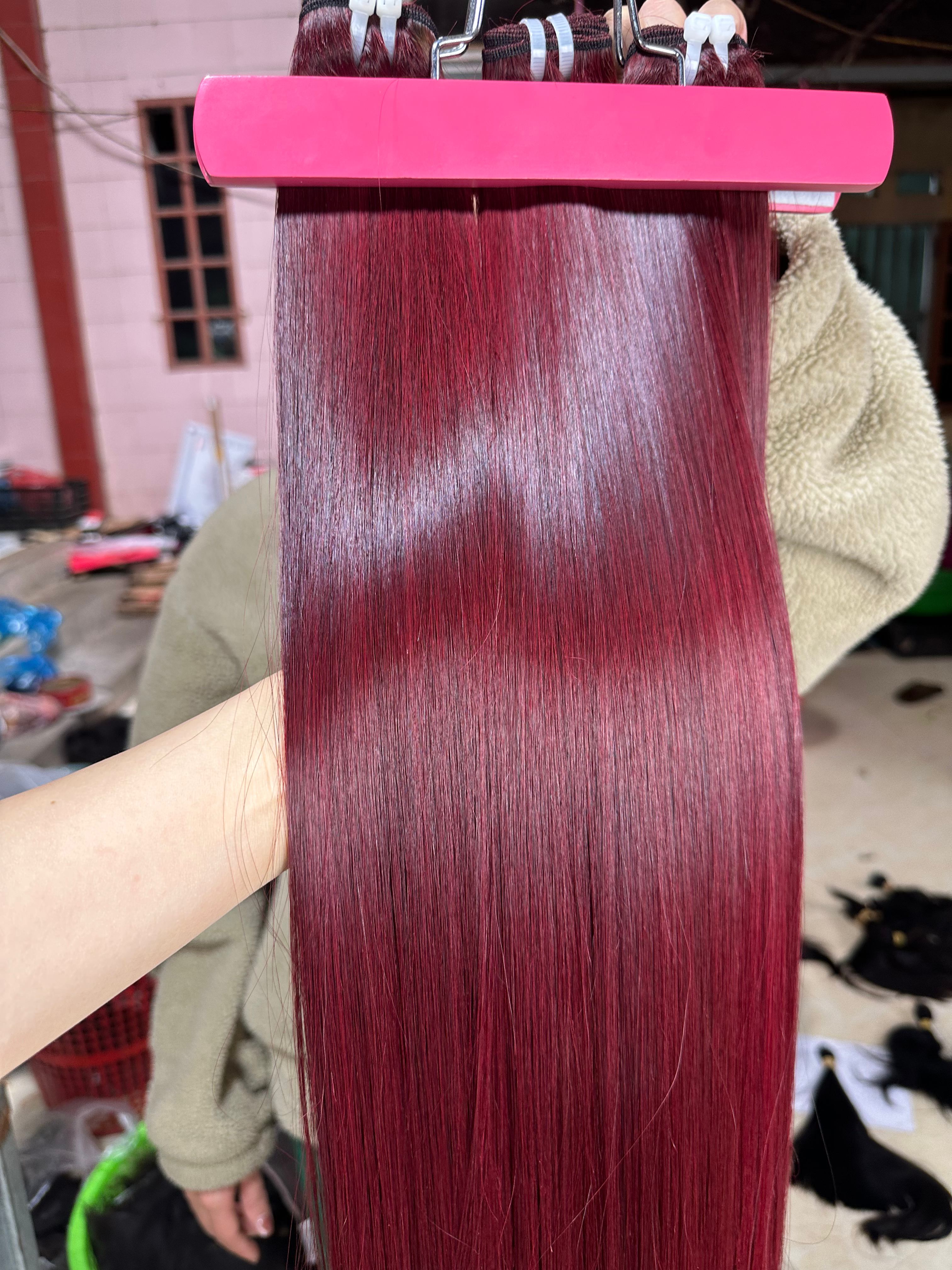 Burgundy hair