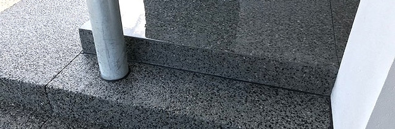 exposed aggregate step