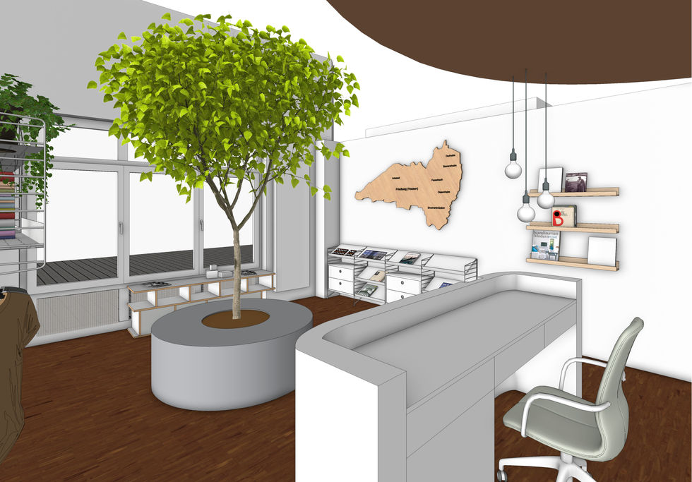 3D Visualisierung Auslage Broschüren