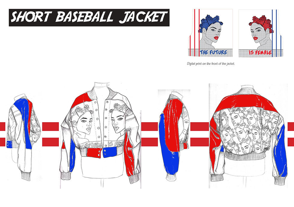 Leather baseball jacket