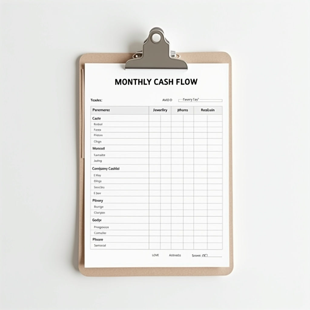 Monthly Cash Flow Sheet