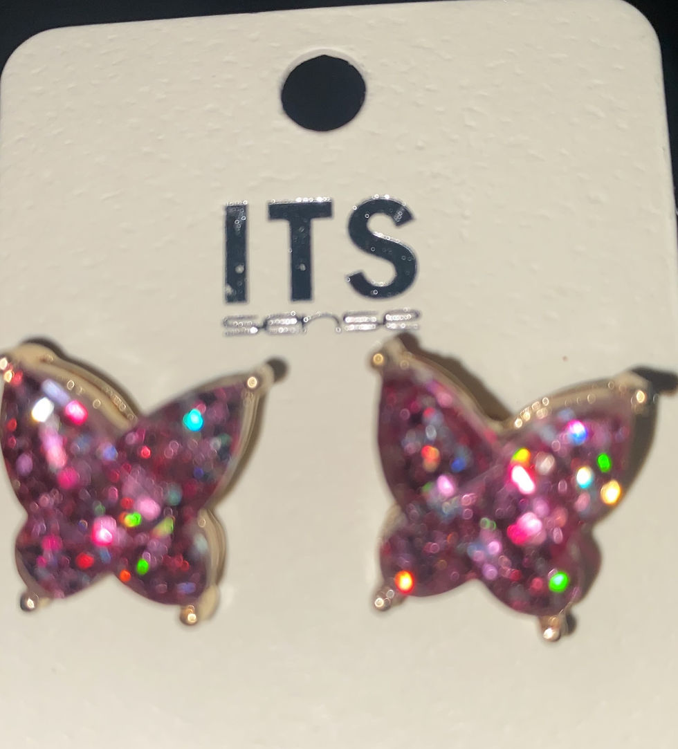 Thumbnail: Butterfly earrings-bling
