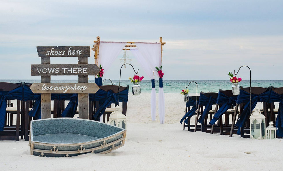 Navy Wedding pops on Navarre Beach