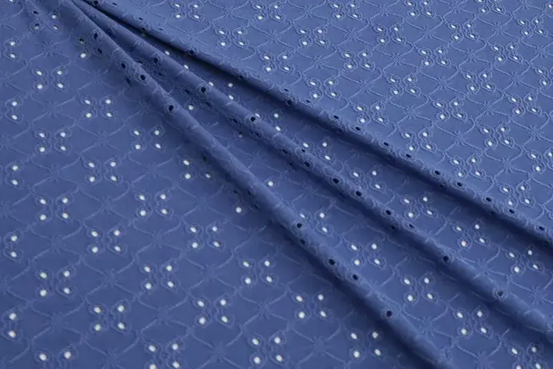 Capri Eyelet Knit Jacquard Denim Blue