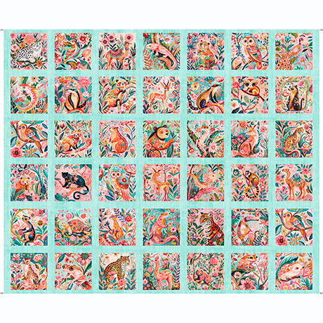 Exotica Animal Picture Patches Aqua