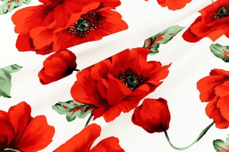 Liverpool Floral White/Red Knit