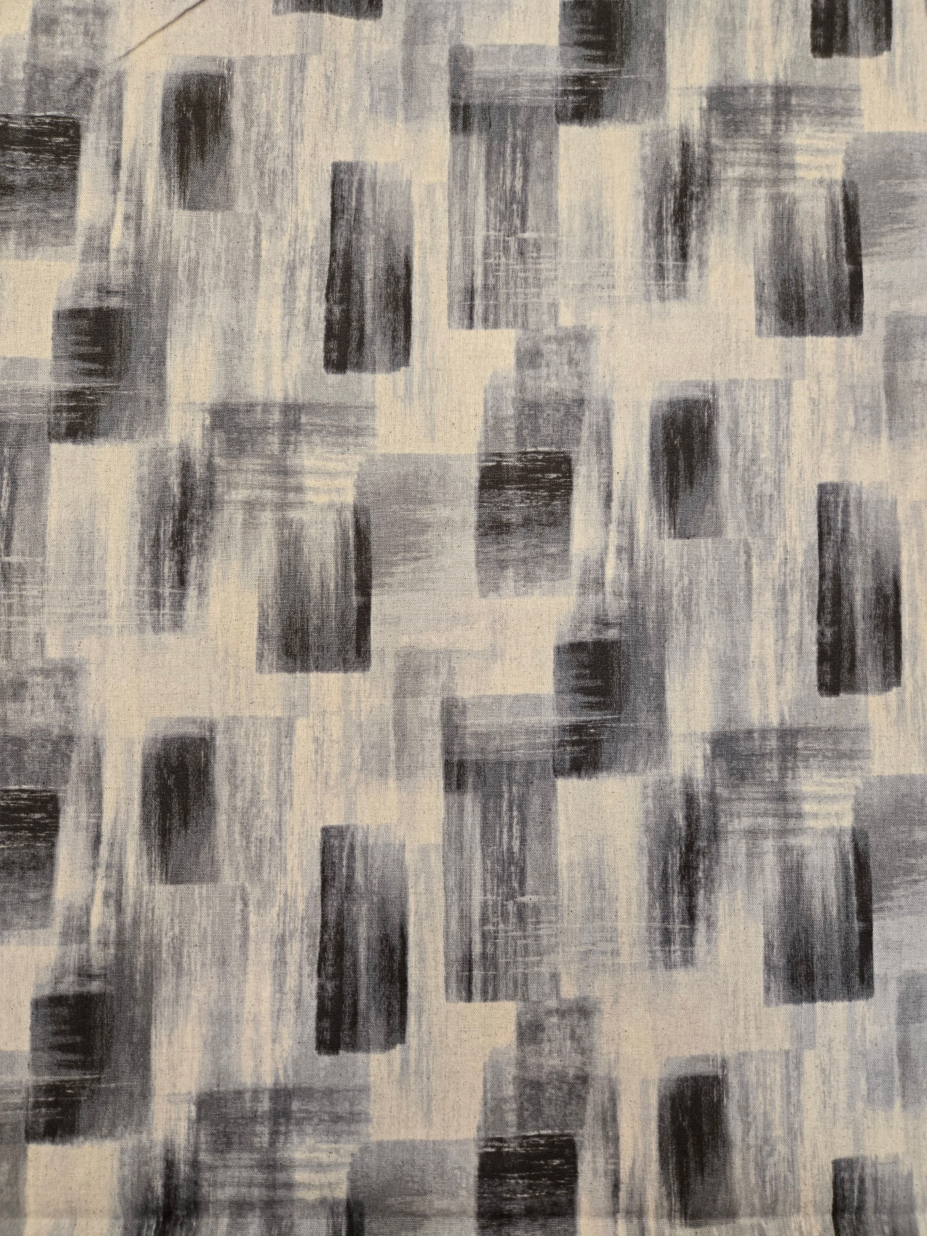 Geometry Waterpaint Gray Canvas