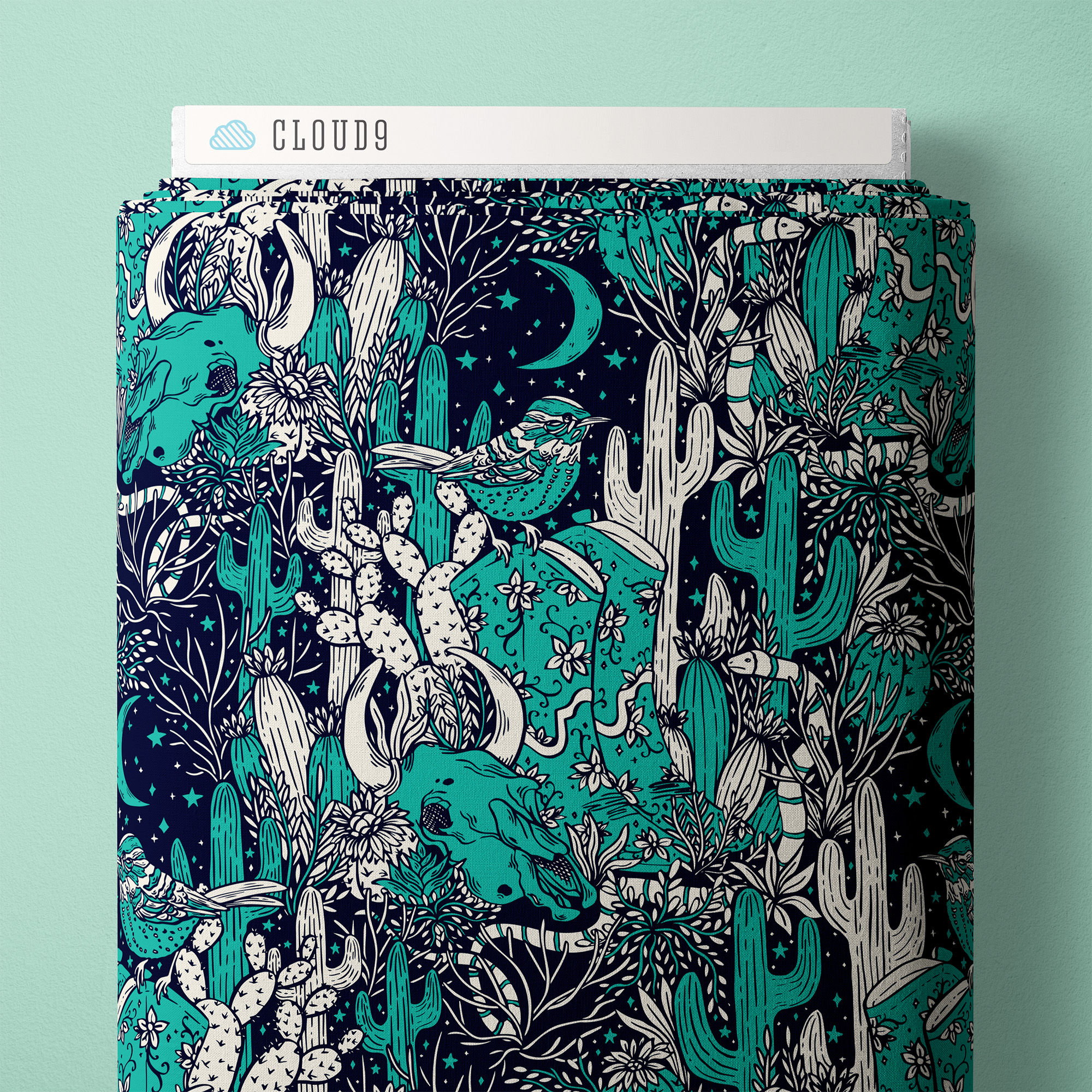 Desert Dance Wild West Whimsy Navy Turquoise