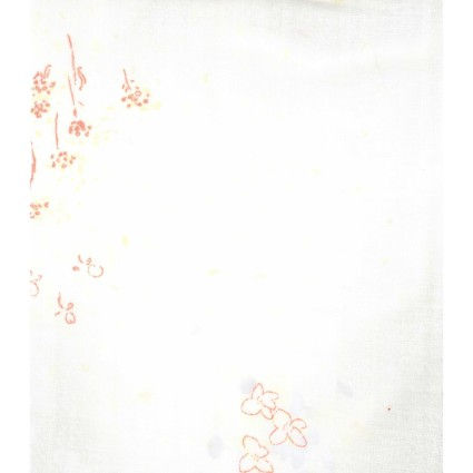 Nani Iro Double Gauze Red Flowers on Cream