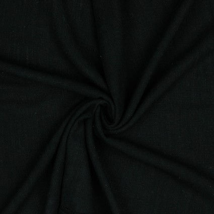 Verhees Black 001 Linen Viscose Washed