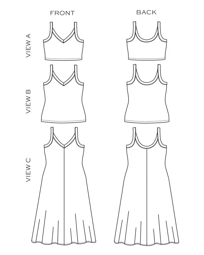 Thumbnail: True Bias Zoey Tank and Dress - Size 14-32