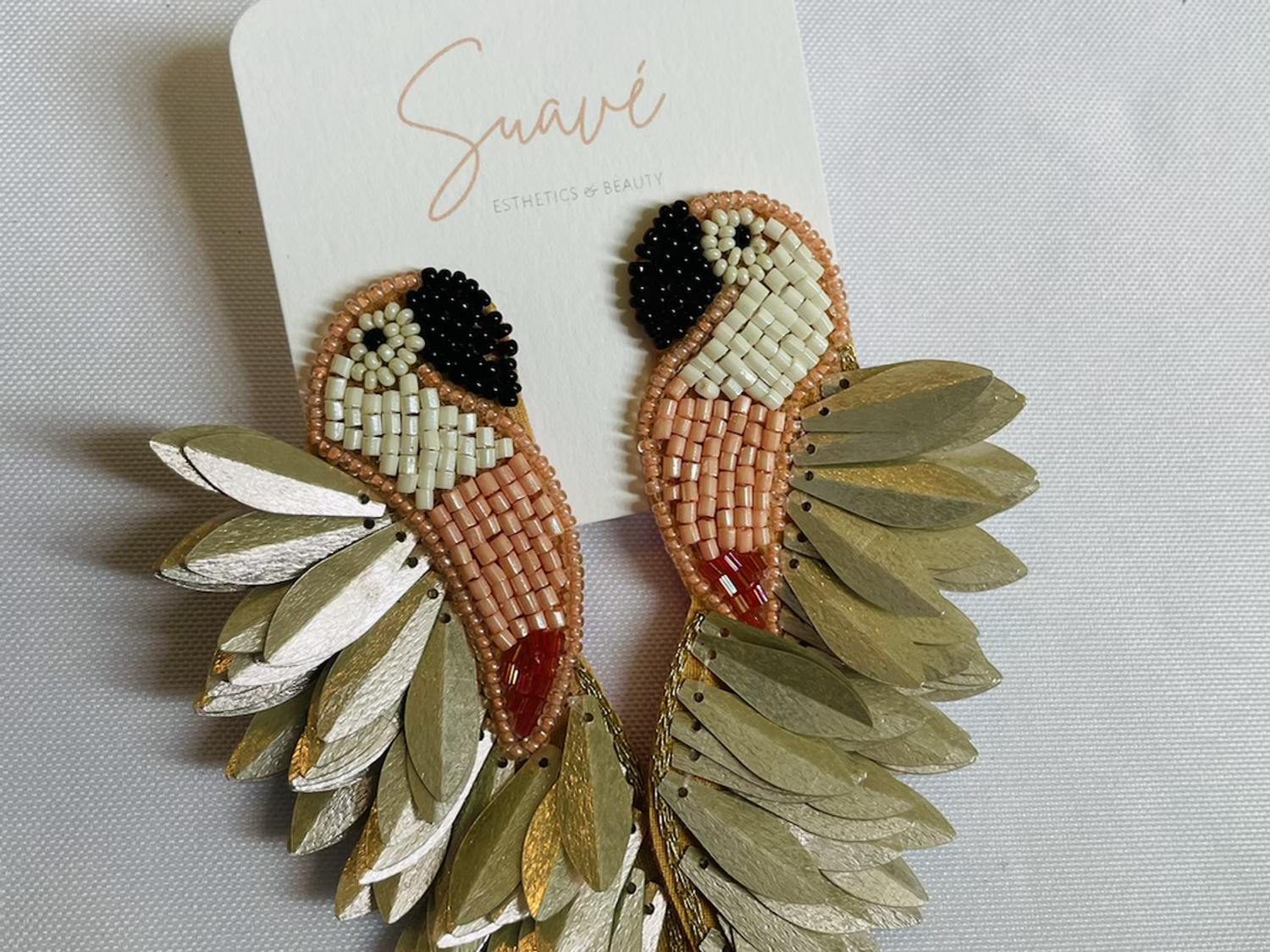 Pink Parrot with Shimmery Feathers