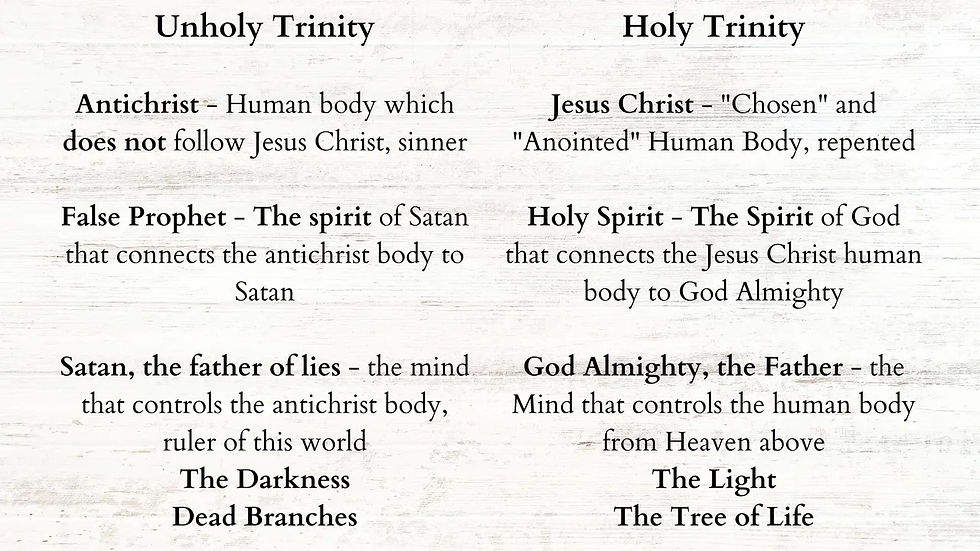 Two Trinities Holy Unholy