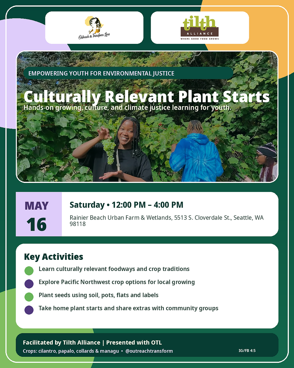 Culturally Relevant Plant Starts