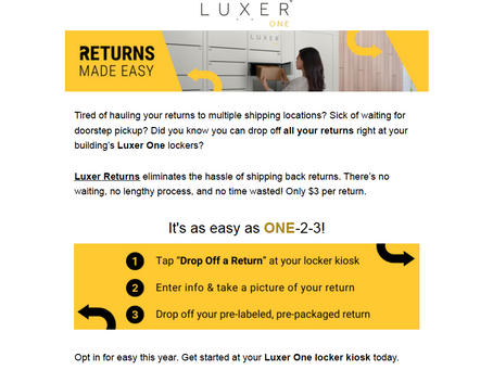Luxer One Services Email Campaign