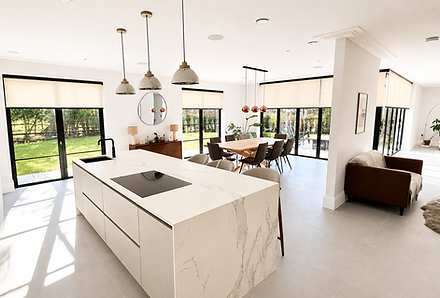 Motorised blinds with smart controls installed in a luxury home 