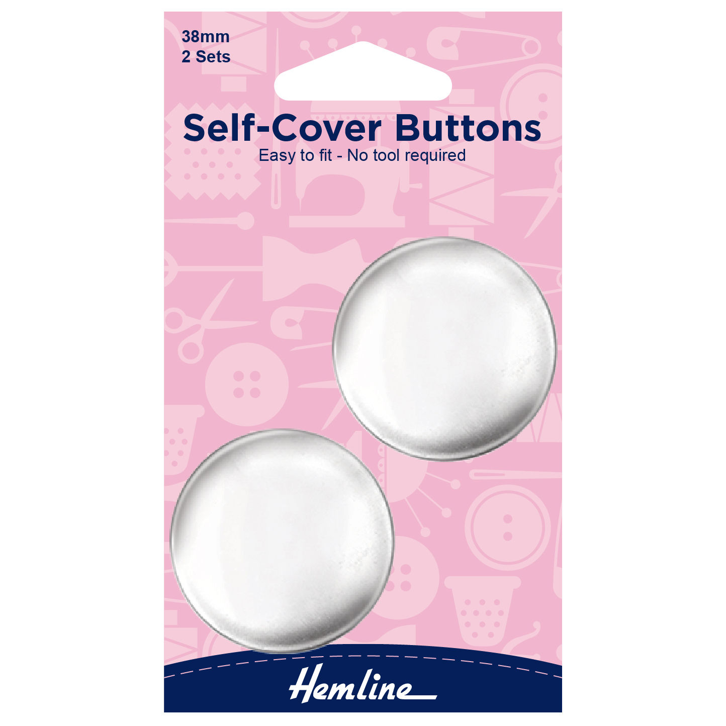 Metal Self-Cover Buttons: 38mm
