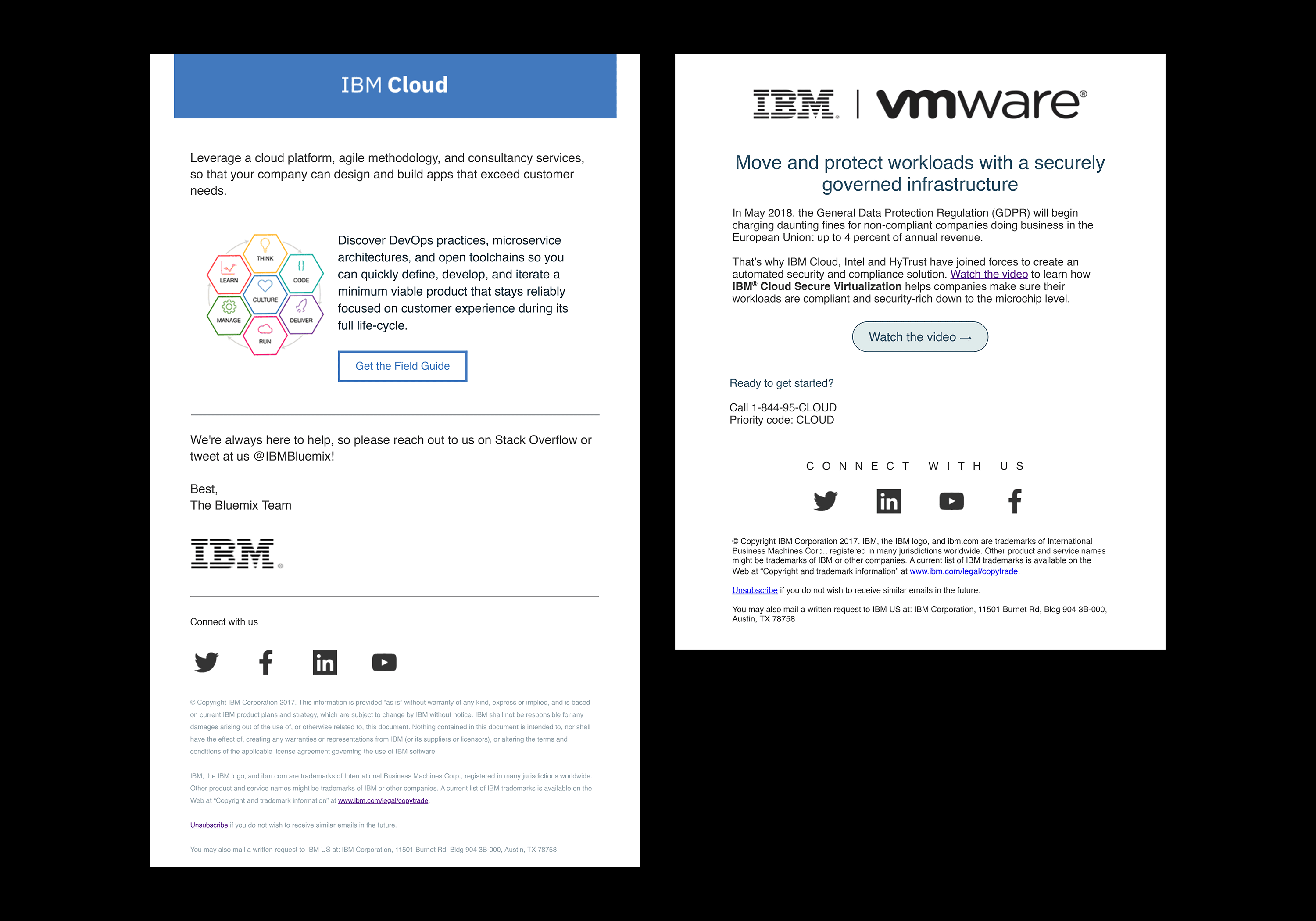 IBM Marketing campaign e-mails