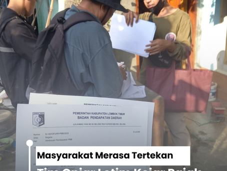 Tim Opjar Lotim Kejar Pajak Sampai Ke Rumah Warga