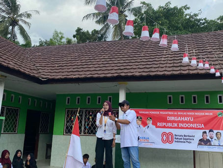 KOLABORASI YPP AL-IKHLAS NWDI MADAK BELEK & KKN UNU NTB SUKSESKAN KARNAVAL HUT RI KE-80