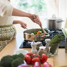 Mujer, cocina, en, cocina