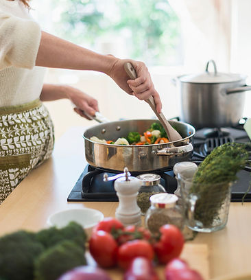 Mujer, cocina, en, cocina