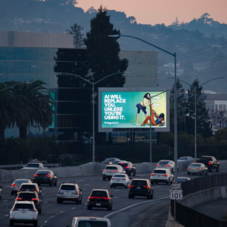 digital billboard for higgsfield AI san francisco