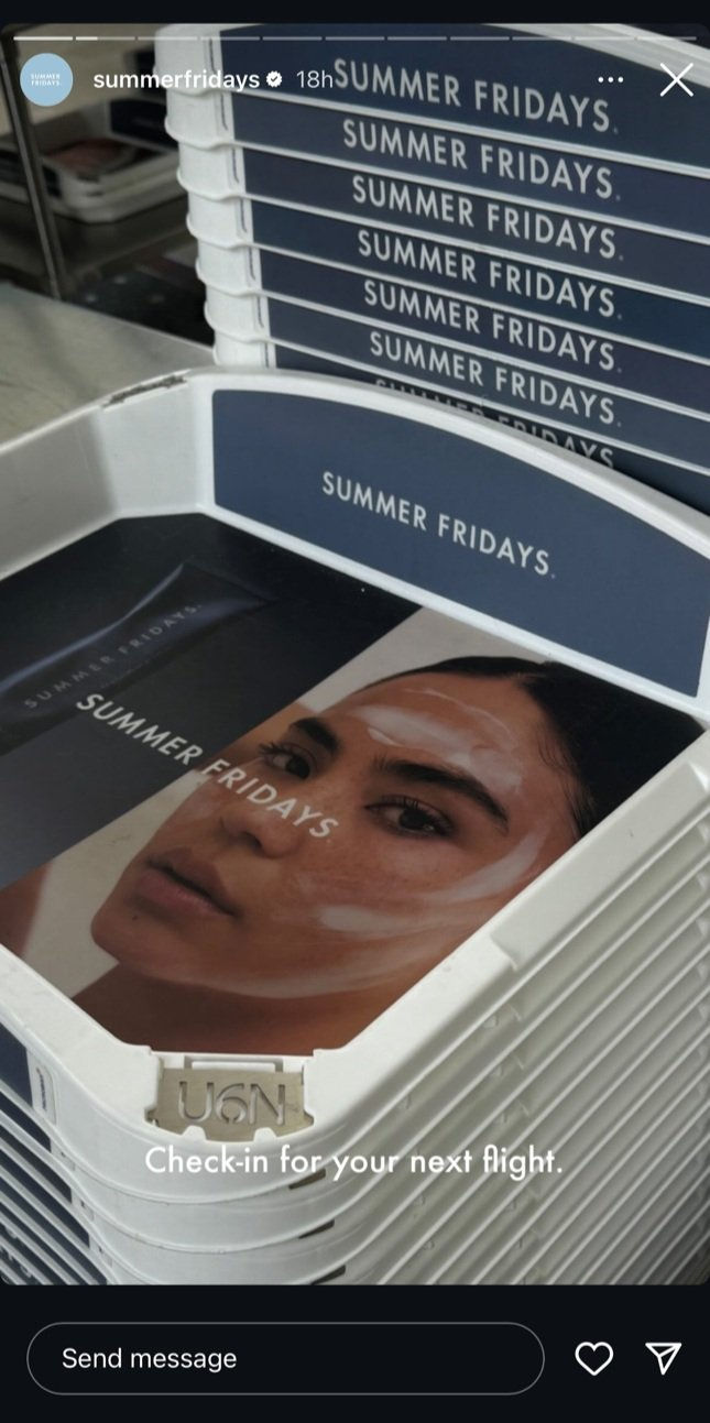 Summer Fridays security trays posted on Instagram