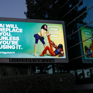 digital billboard for higgsfield AI san francisco