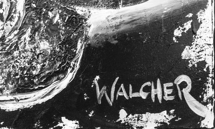 Marlene Dietrich eine Ikone des alten Hollywoods abgebildet in Schwarz Weiss. Veredelt mit Kristallen. Portrait im Popart Stil. Typischer Augenaufschlag.