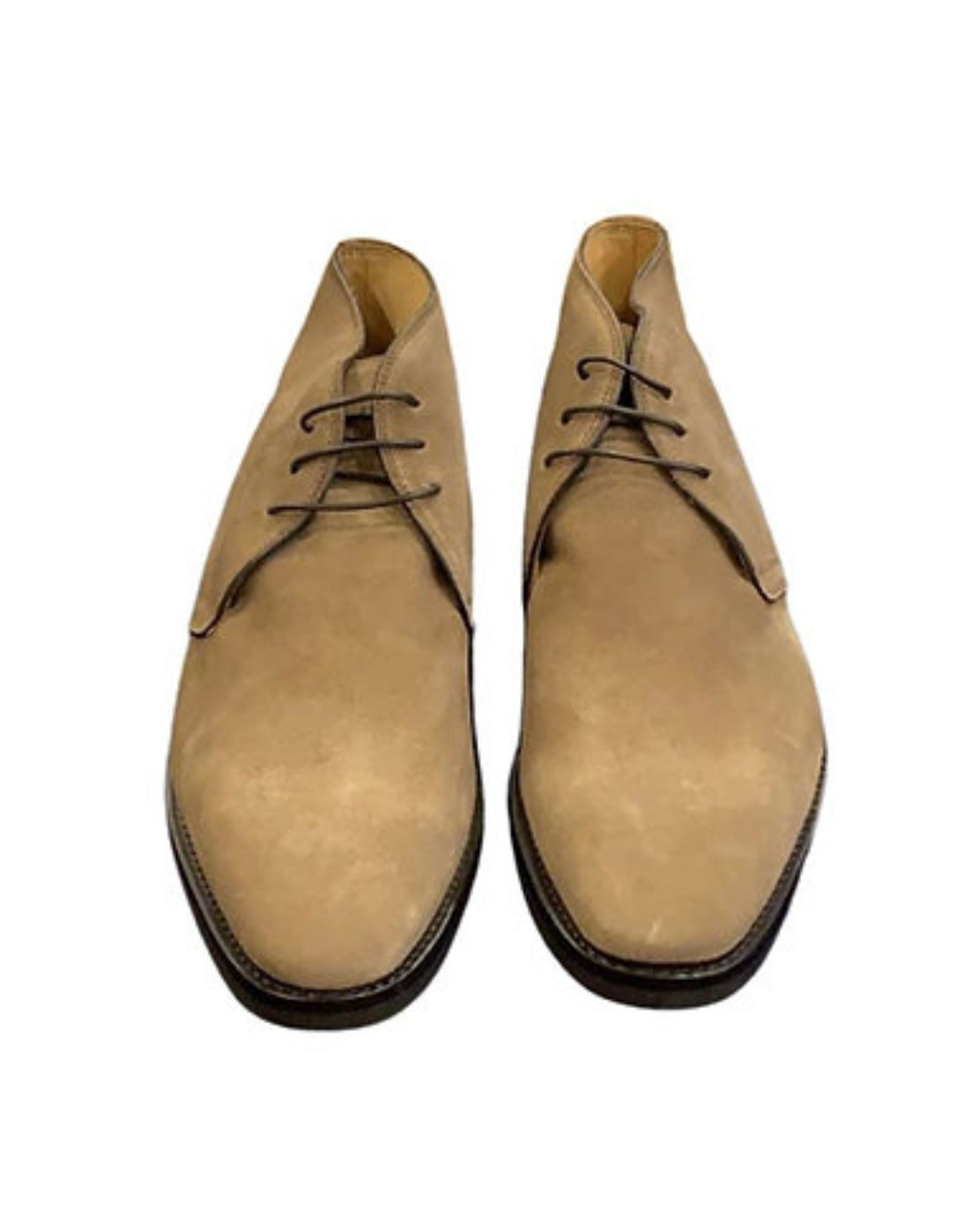 Handmade suede Desert Boots-Leather/Rubber soul - Dove Grey - 100% Made in Italy