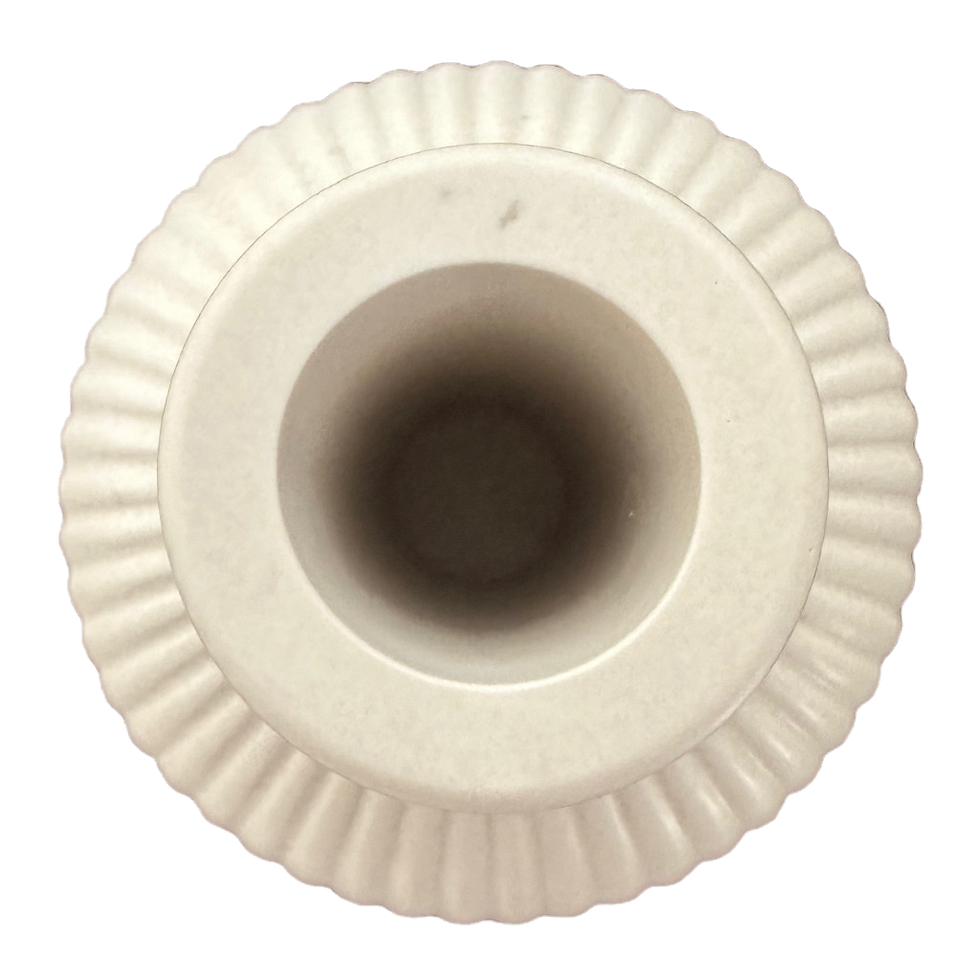 Miniature : Vase artisanal rainuré