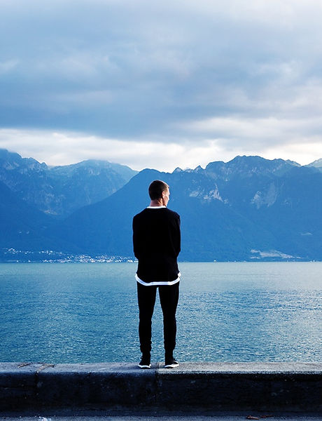Hombre del agua con vistas