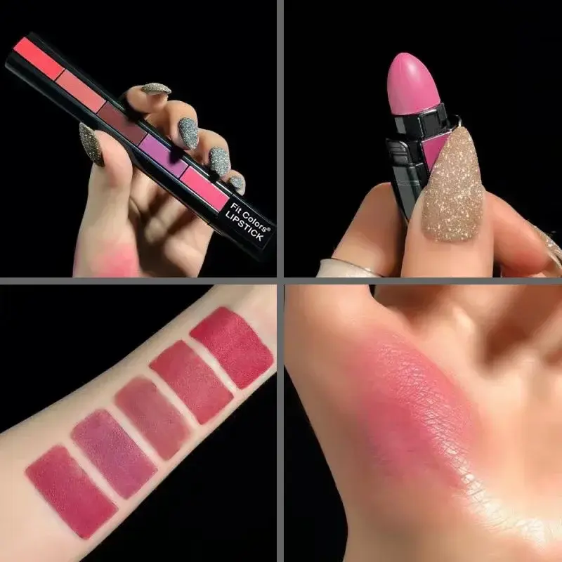 Thumbnail: Velvet Matte 5-in-1 Lipstick Capsule – Long-Lasting Multi-Shade Wand