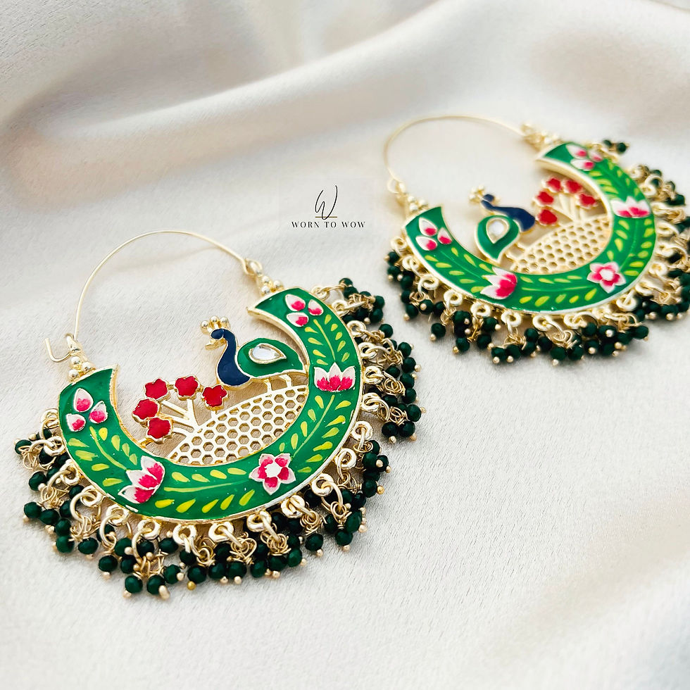Thumbnail: Peacock Mena Bali Earring D
