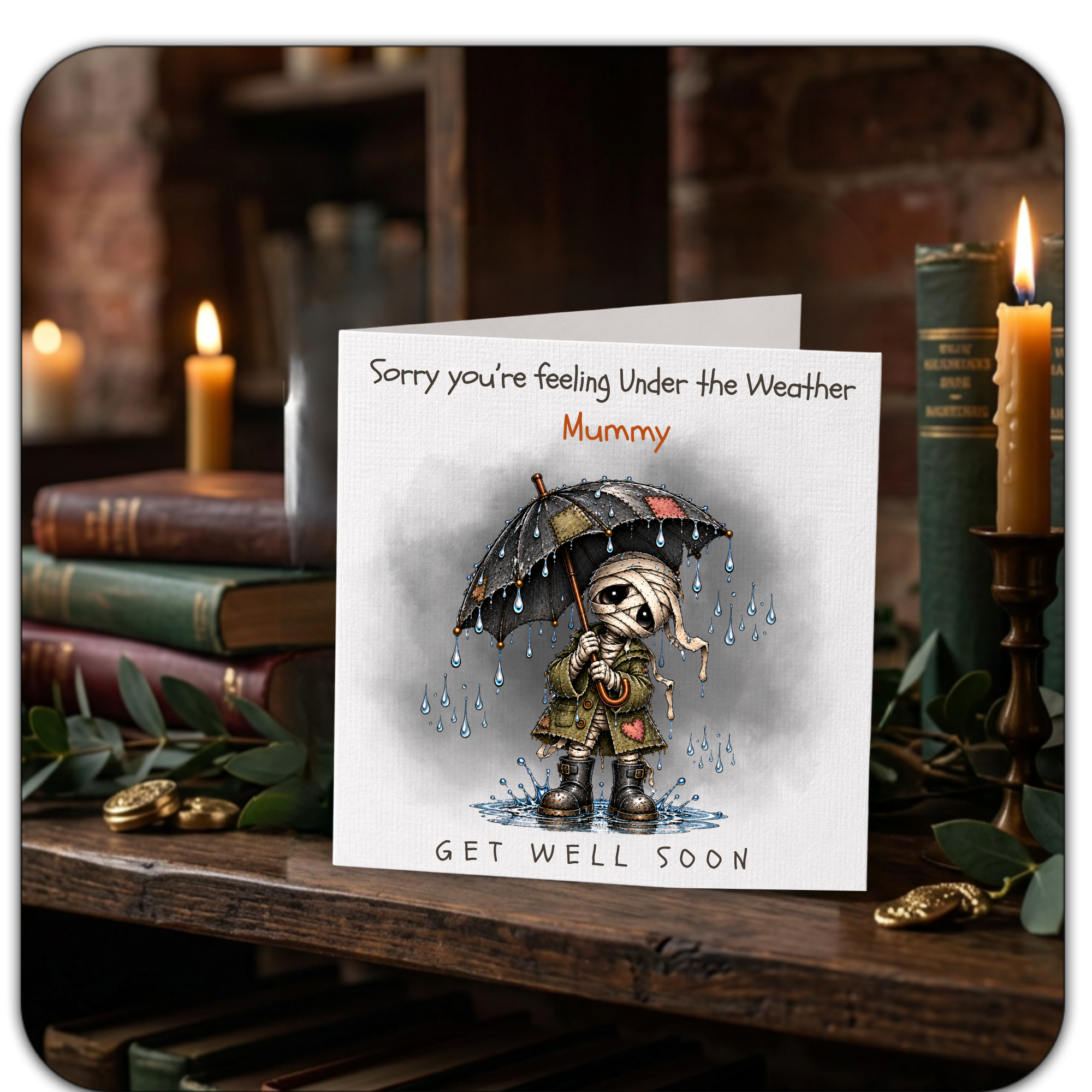 Personalised Mummy Get Well Soon Card – Under The Weather