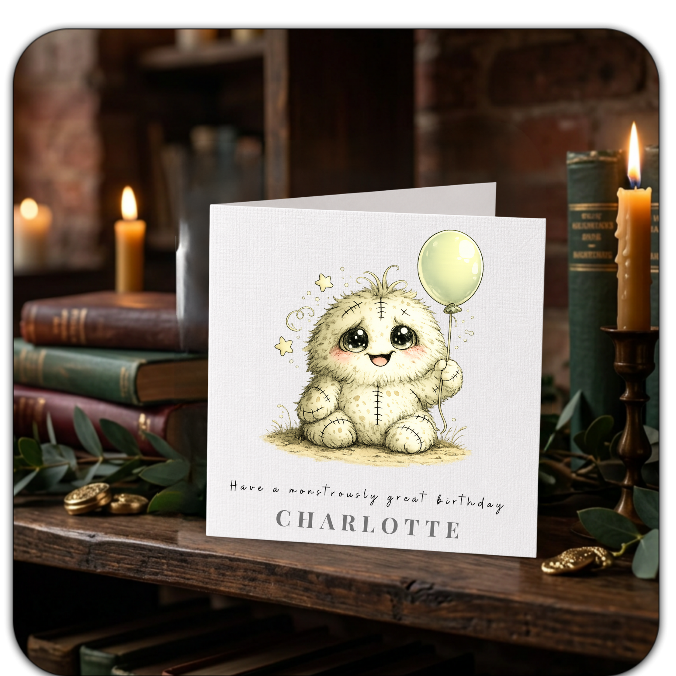 Personalised Monster Birthday Card