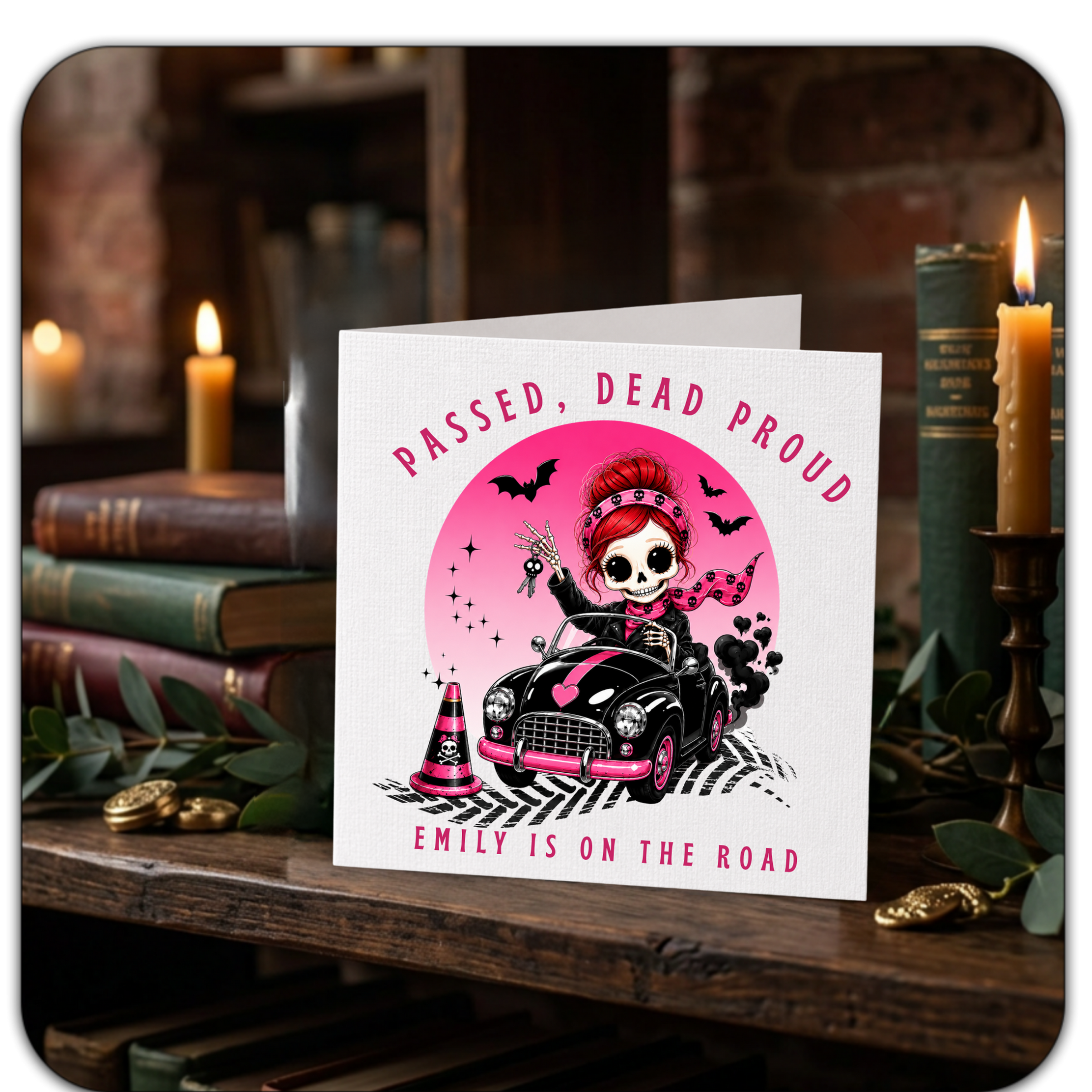 Personalised Passed Driving Test Card – Choice of Hair Colour