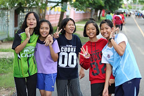 Girls smiling