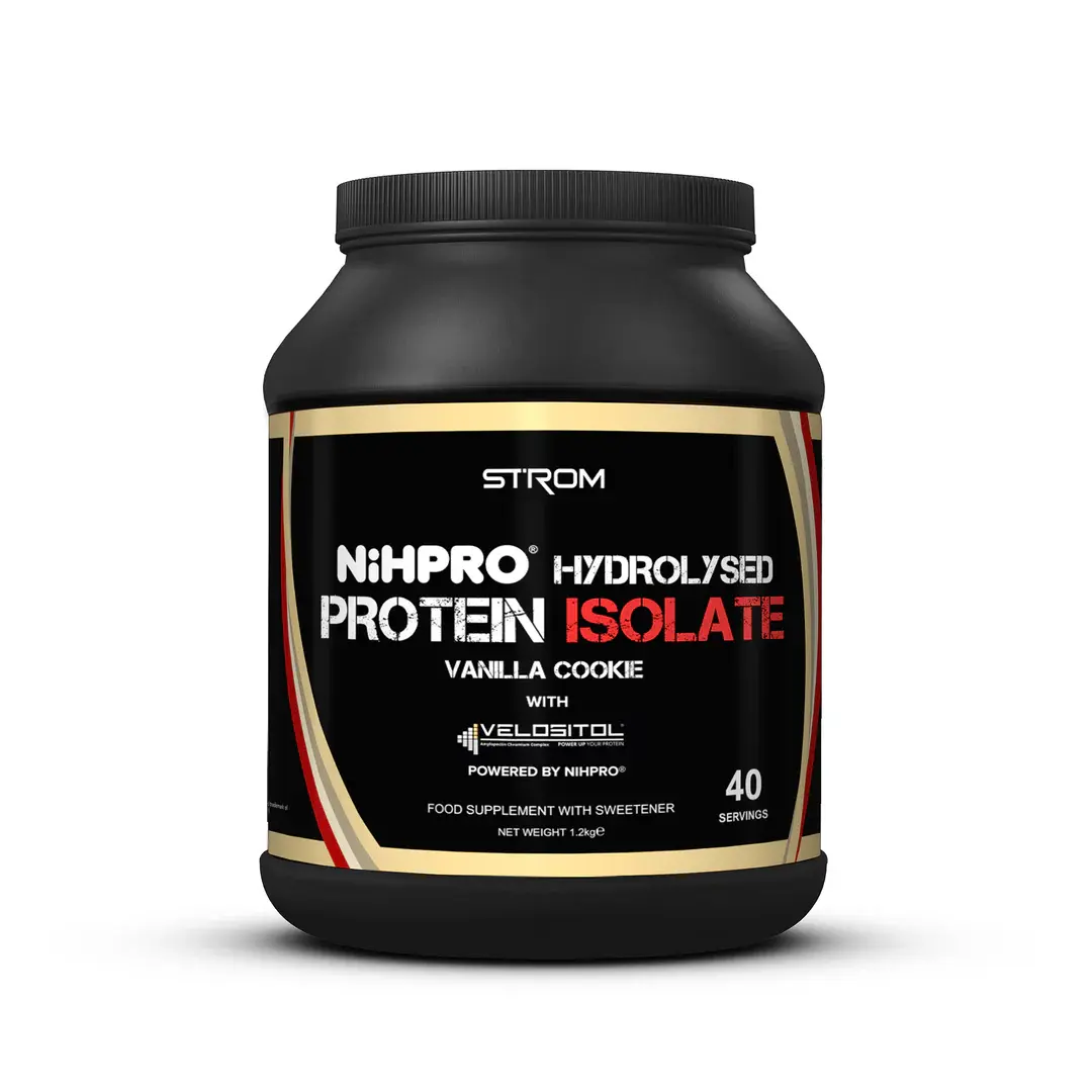 STROM NiHPRO Hydrolysed Protein Isolate - Vanilla Cookie - 4︎0︎ Servings