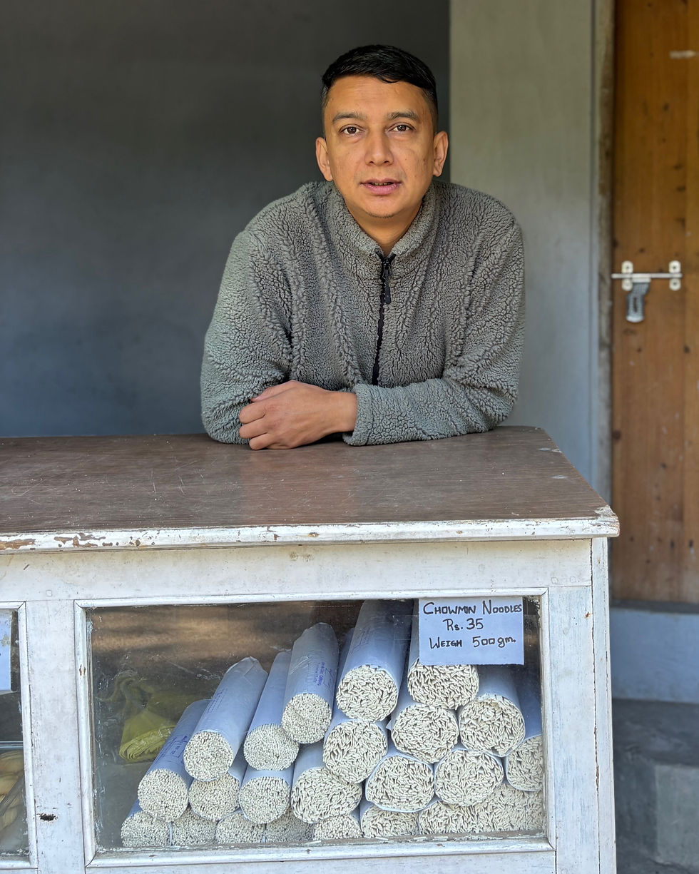 Bijay Chettri at his Noodle shop. Photo: Praveen Chettri / 2025